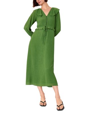 Frill Boho Midi Dress