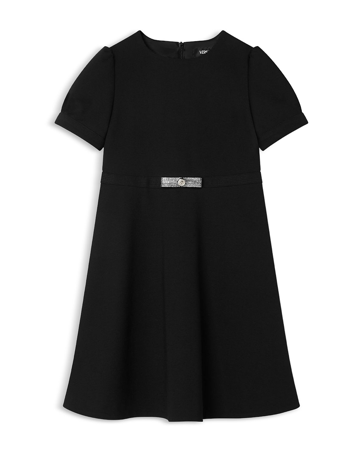 Versace Girls' Punto Milano Jersey & Mesh Embroidery Dress - Little Kid