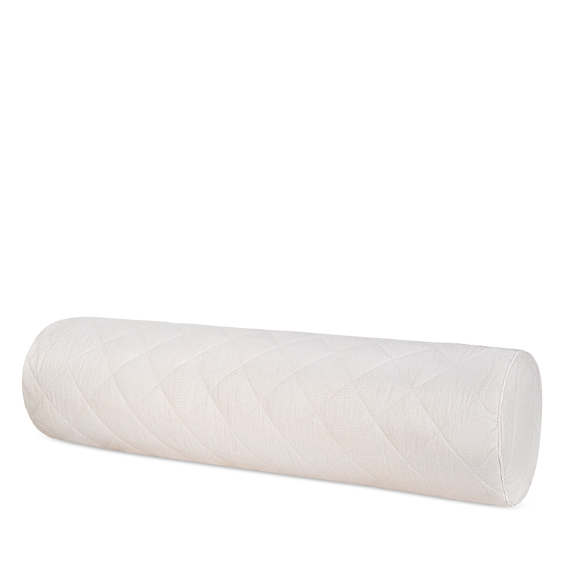 Matouk Jasper Pillow Cover, Quilted Bolster In White