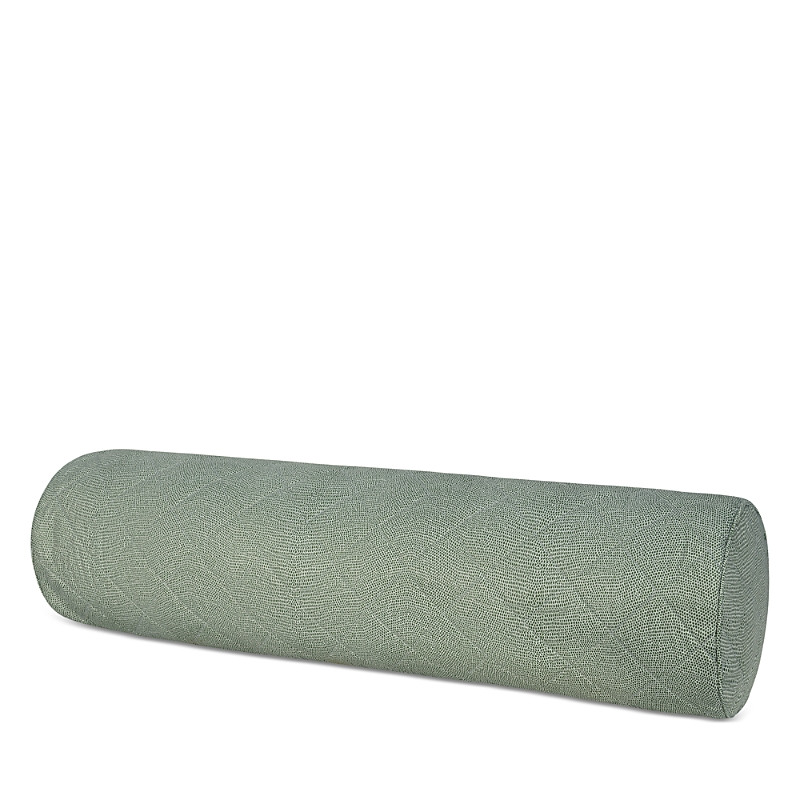 Matouk Jasper Pillow Cover, Quilted Bolster In Green