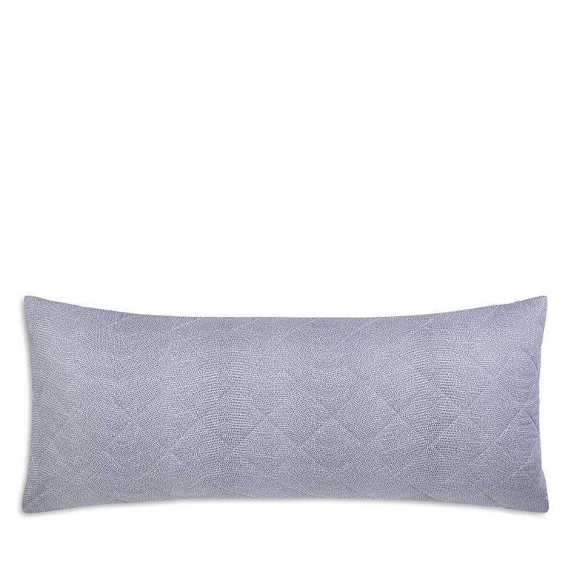 Matouk Jasper Pillow Cover, Quilted Lumbar In Blue