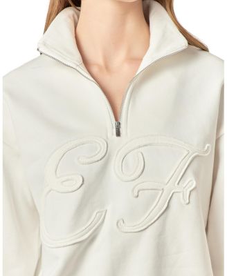 Women's Patch Zip Up Sweatshirt