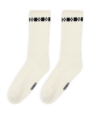 Embroidered Fine Knit Socks
