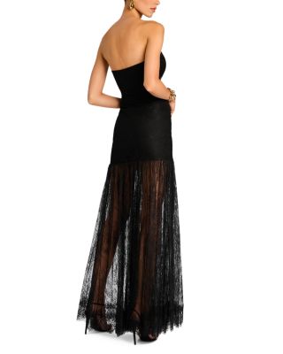 Jeanette Lace Strapless Maxi Dress