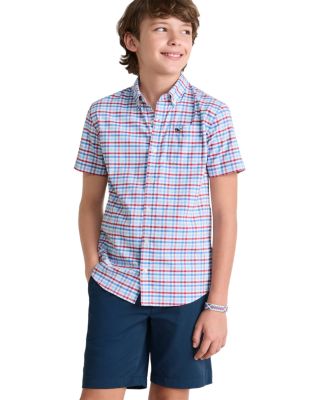 Boys&#39; Road Town Tattersall Performance Short Sleeve Shirt - Little Kid, Big Kid