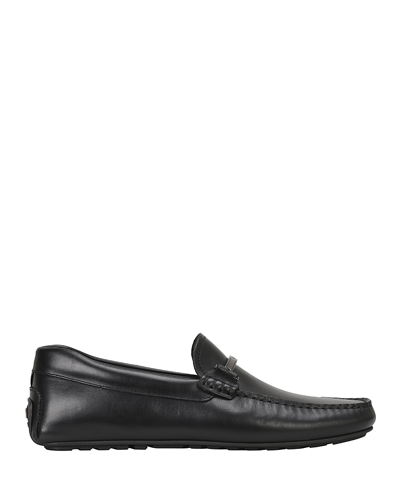 Hugo Boss Logo-bar Loafers In Black