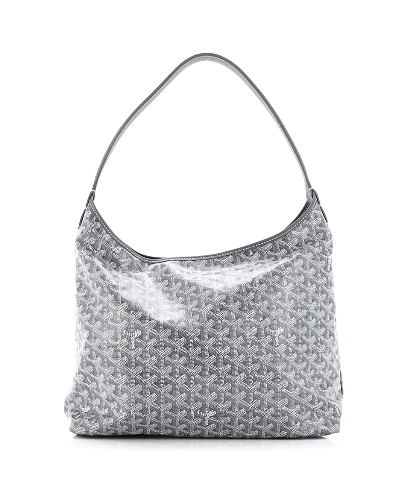 Pre-owned Pre-owned Goyard Goyard Boheme Hobo Printed Coated Canvas In Gray