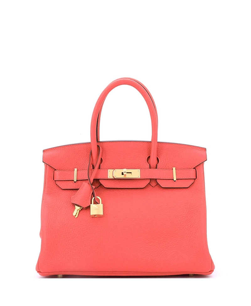Pre-owned Pre-owned Hermes Hermes Birkin 30 Handbag Pink Clemence With Gold Hardware