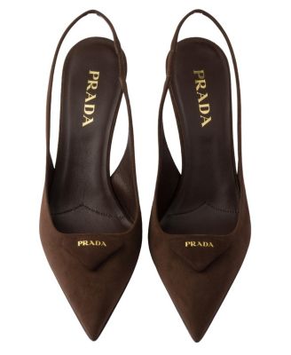  Women's Suede Slingback Pumps