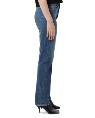 90&#39;s Pinch Waist High Rise Straight Leg Jeans in Overcast