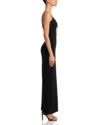 V Neck Slit Front Dress - Exclusive 