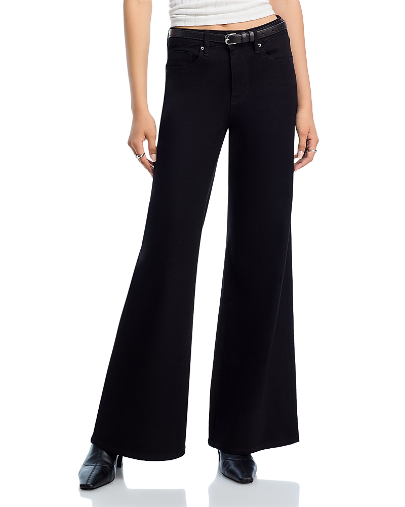 Aqua High Rise Wide Leg Jean - Exclusive In Black