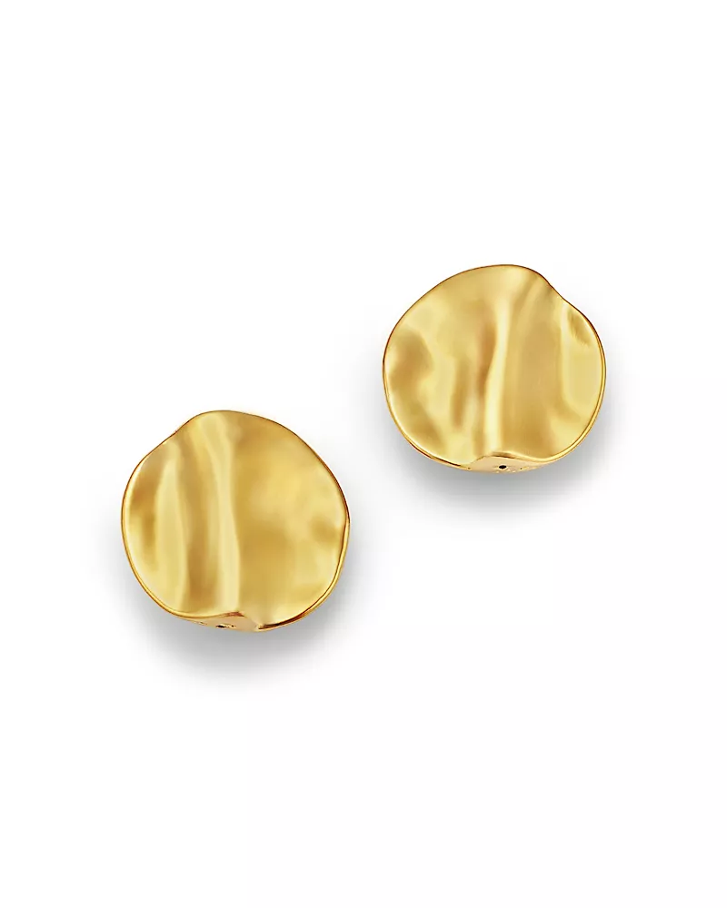 Bloomingdale's Fine Collection Wavy Texture Button Stud Earrings in 14K Yellow Gold