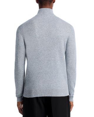 Light Grey Twist Cashmere Quarter-Zip Sweater - Exclusive