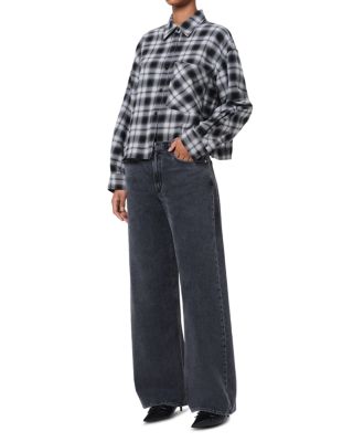 Comer Cropped Flannel Shirt 