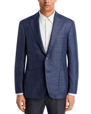 Loro Piana Fabric Silk &amp; Cashmere Windowpane Slim Fit Sport Coat