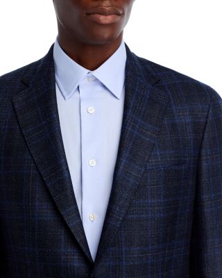 Loro Piana Fabric Wool, Silk &amp; Cashmere Plaid Slim Fit Sport Coat