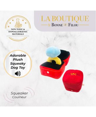 Diamond Ring Squeaky Dog Plush Toy