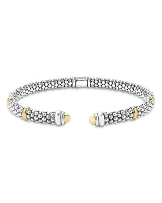 LAGOS 18K Yellow Gold & Sterling Silver Signature Caviar Versa Cuff ...