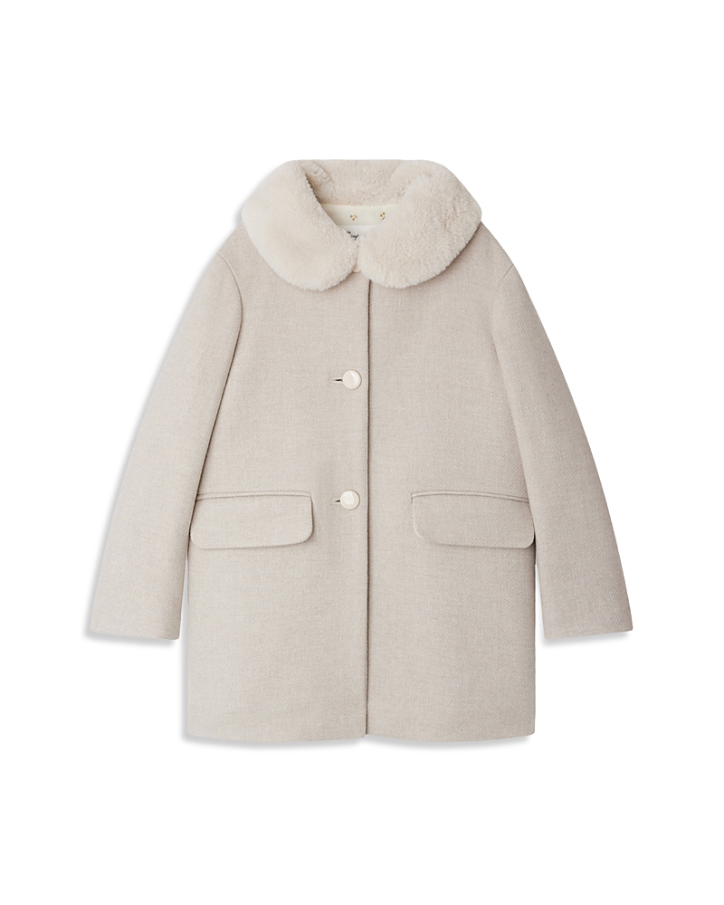 Bonpoint Wool-blend Collared Coat In Neutral