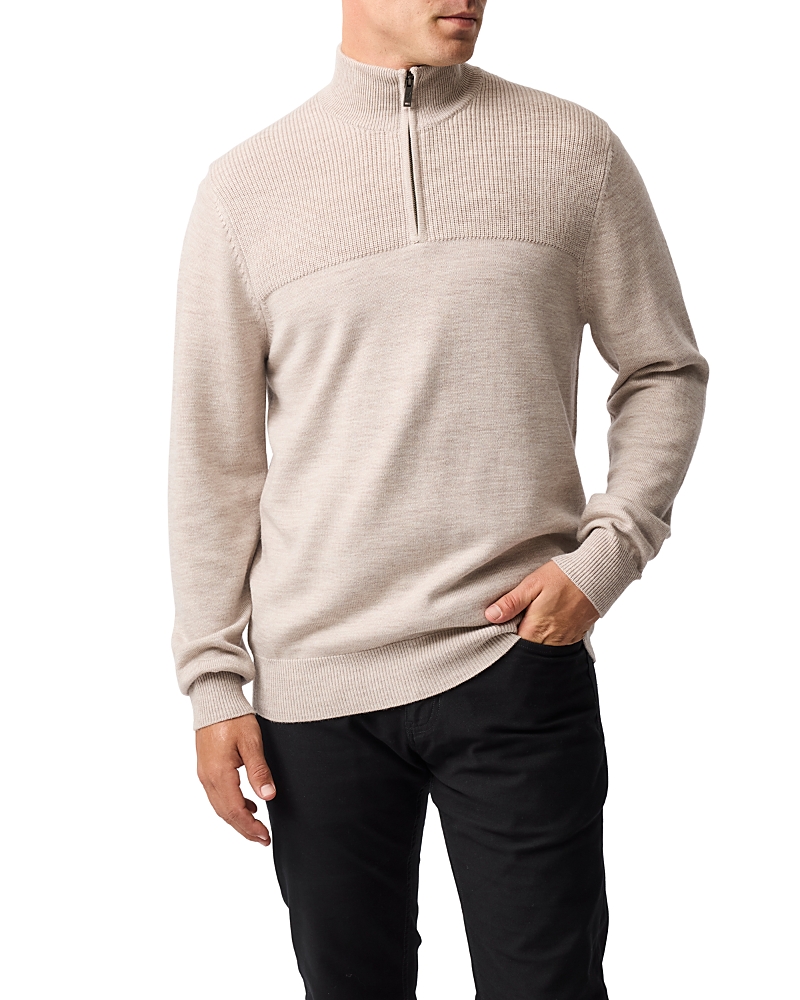 Rodd & Gunn Quail Rise Merino Wool Sweater In Brown