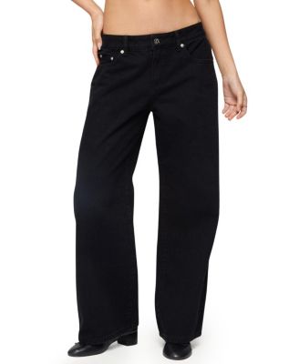 Edikted - Petite Daytime Low Rise Jeans in Black Wash