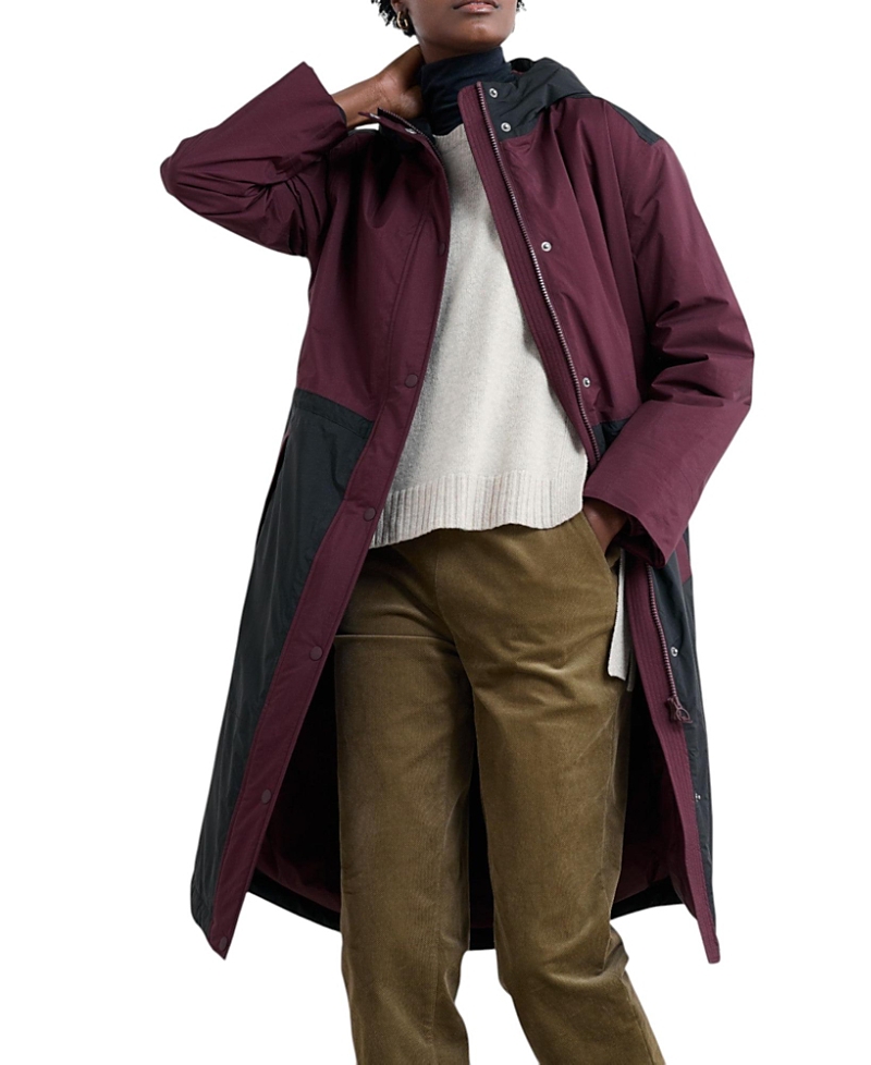 Seasalt Cornwall Women's Chapel Rock Raincoat In Burgundy