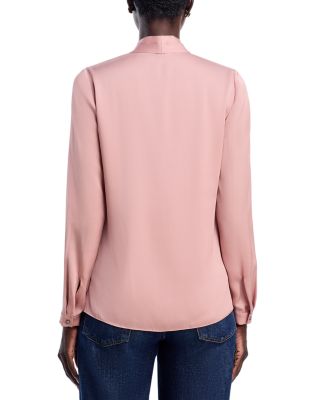 Nellie Silk-Blend Pleated Blouse