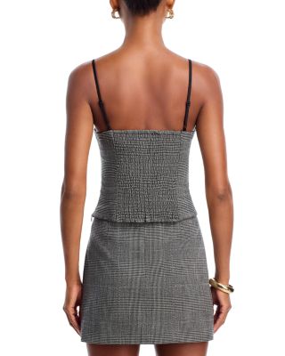 Owen Plaid Suiting Corset Top &amp; Cropped Slim Fit Pants