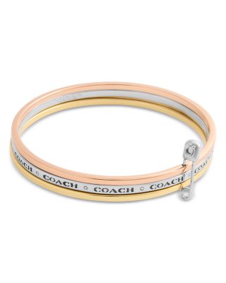 Signature Safety Pin Safety Pin Bangle Bracelets, Set of 3