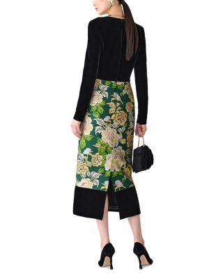 Mixed Media Midi Dress