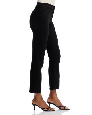 Good Legs Mid Rise Straight Stretch Jeans in Black