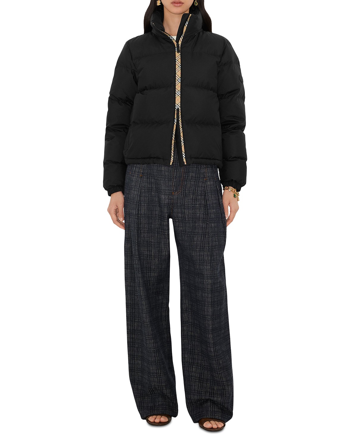 Ambleside Check Trim Puffer Jacket