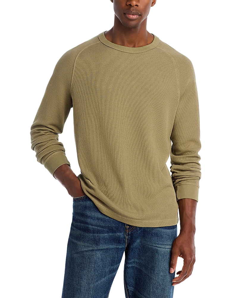 Madewell Textured Long Sleeve T-shirt In Brown