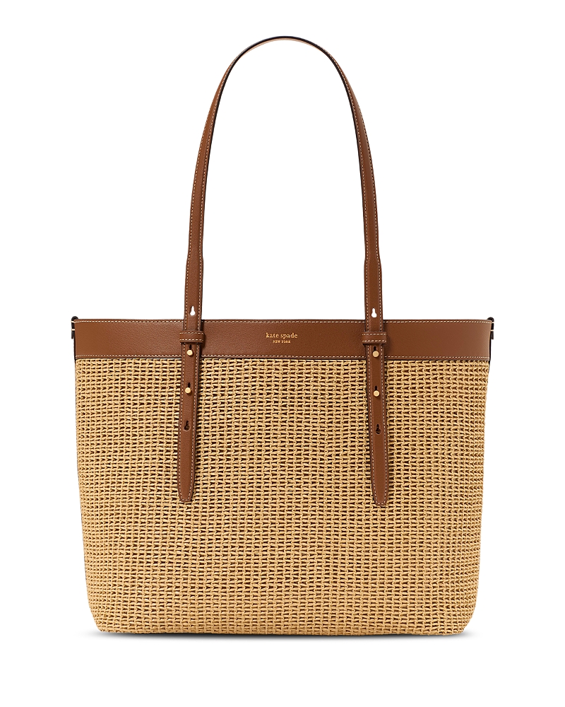 Kate Spade New York Do It All Large Straw Tote In Brown