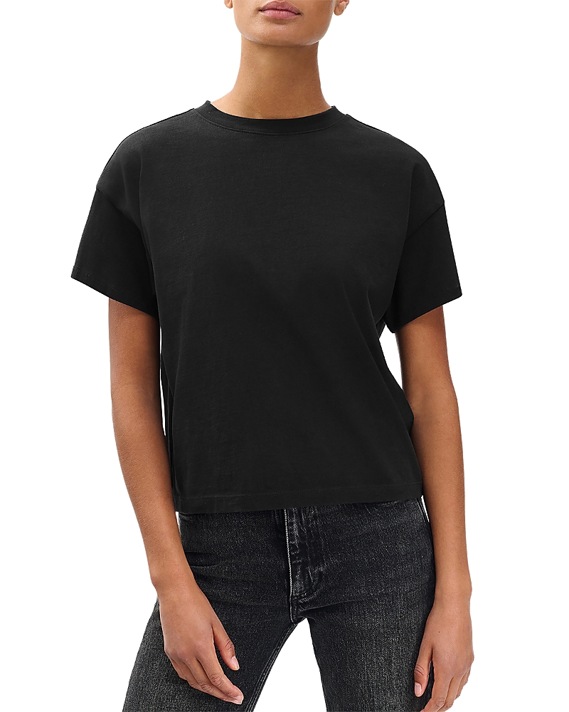 Rag & Bone Kelley Boxy Cotton Jersey T-shirt In Black