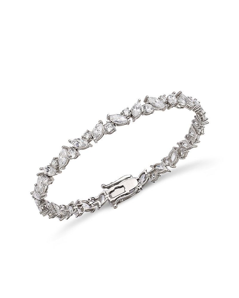 Bloomingdale's Fine Collection Certified Lab Grown Diamond Marquis & Round Cluster Tennis Bracelet