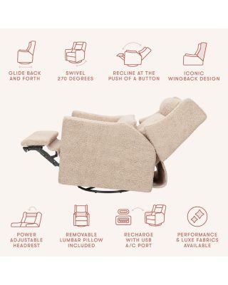 Kiwi Plus Power Recliner and Swivel Glider with Power Adjustable Headrest and USB Port