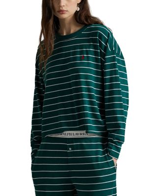 Striped Terry Long Sleeve Pajama Set