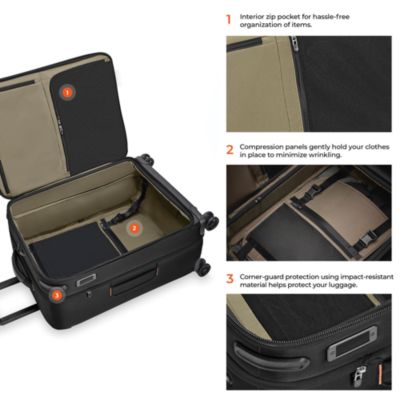 ZDX Medium ZDX Expandable Spinner Checked Bag