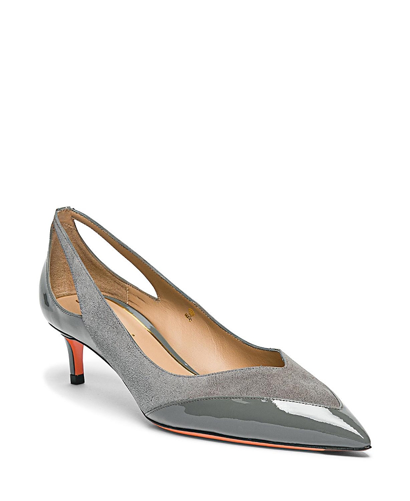 Santoni Women's Leather Mid-Heel Pumps