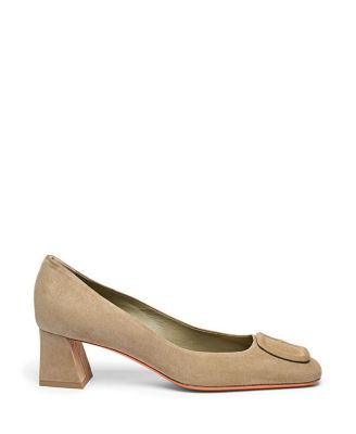 Women's Suede Low-Heel Pump
