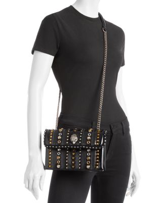 Medium Kensington Stud Leather Shoulder Bag