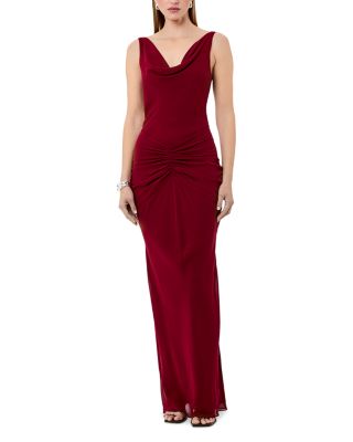 Calia Sleeveless Deep Cowl Neck Maxi Dress