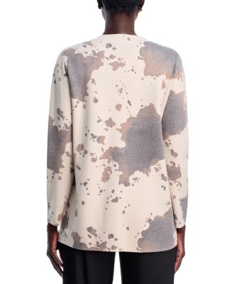 Printed Toggle Long Cardigan