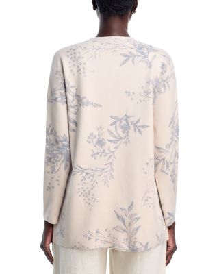 Printed Toggle Long Cardigan