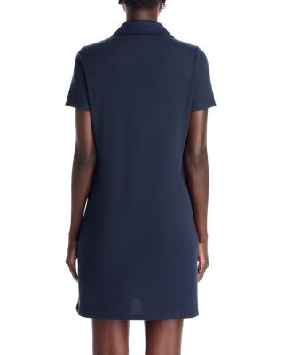 Rib Dress with Woven Placket 