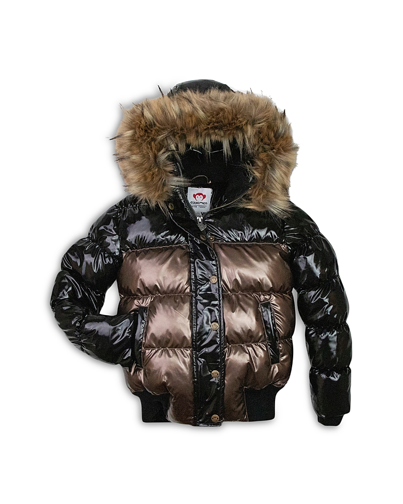 Appaman Girls' Kyla Faux Trim Coat - Little Kid, Big Kid In Brown