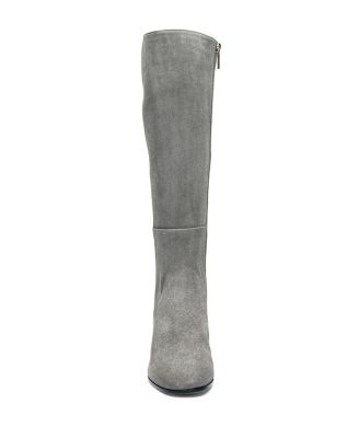 Women's Filed Suede Mid-Heel Boot