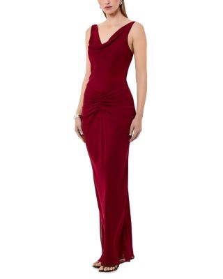 Calia Sleeveless Deep Cowl Neck Maxi Dress